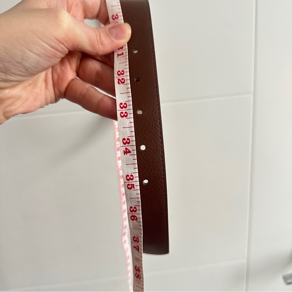 NWOT | H&M | Brown Faux Leather Belt w/ Gold Buckle - Picture 3 of 5